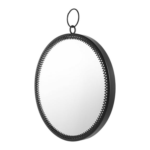 MLINS  Makeup Mirror with Magnification Round for Bathroom Mirrors Wall Vanity Hanging Black