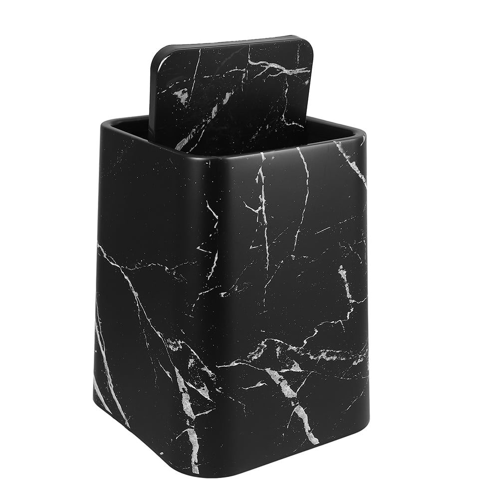 MLINS Marble Trash Can With Lid Garbage Bin Bucket Rectangular Trash ...