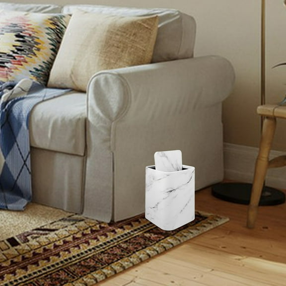 DINHEAROM Under Sink Trash Can White Square 1 Piece 11.6X9.1X9.1In