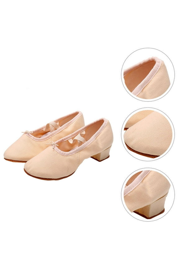 Masteelf 1 Pair Women's Low Heel Ballet Dance Shoes for Stage Performance