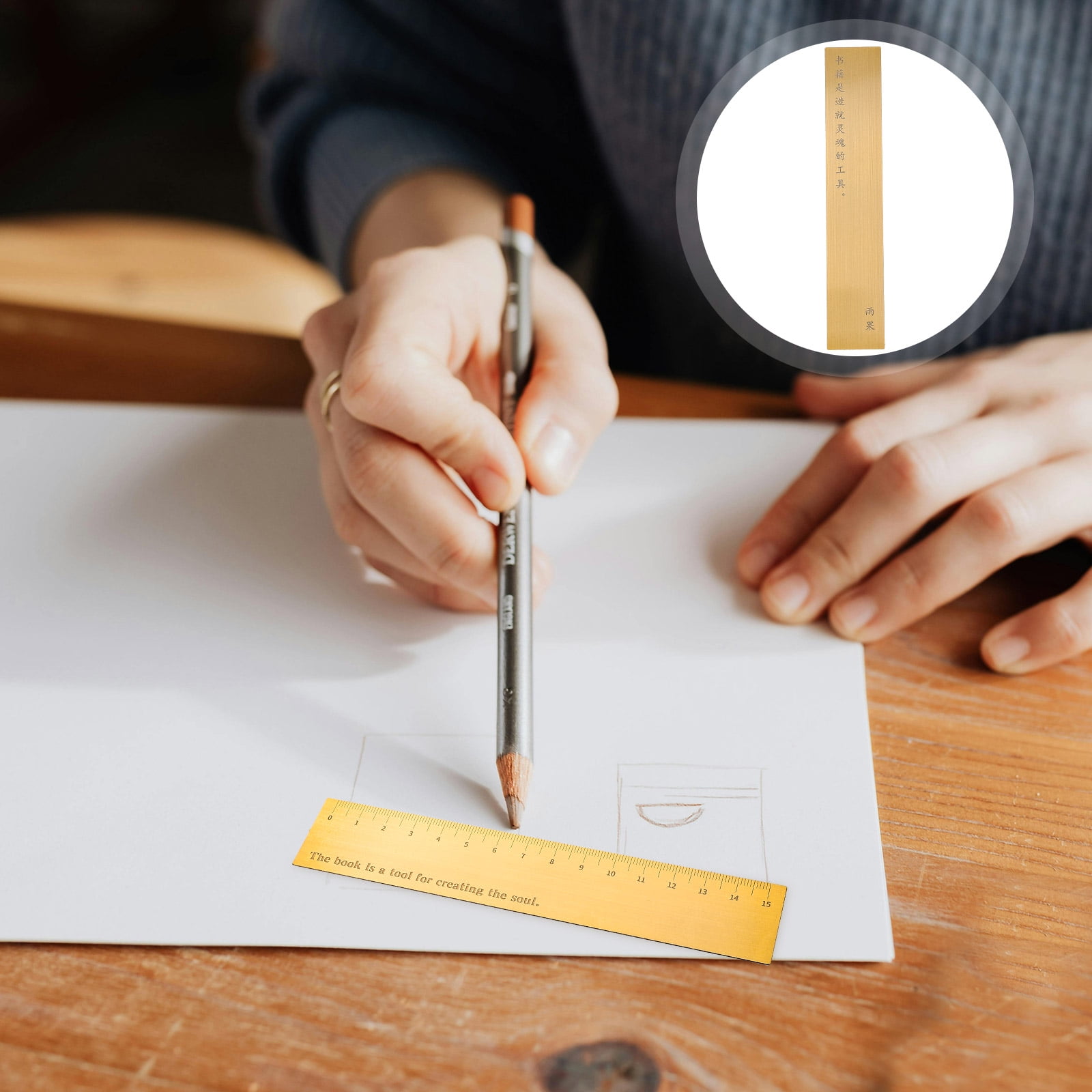 Bookmark Measuring MLINS Measuring Tape Brass Ruler Bookmark Office Student - Walmart.com