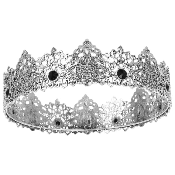 MLINS Medieval Costume Crowns Metal Prince Crowns Rustic King Tiara Crowns Royal King Crowns Vintage Bridal Crown for Weddings Prom Party
