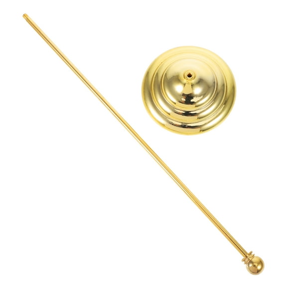DINHEAROM Indoor Golden Flagpole Holder with Iron Base and Portable Desktop Stand
