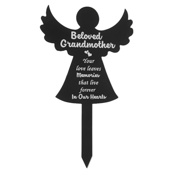 MLINS Memorial Letters Garden Stake Grave Plaque Tombstone Decoration Headstone Father Black