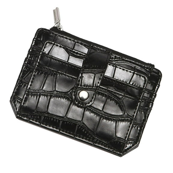 MLINS Men Wallet Small Black Zip Around Purse Fine Workmanship Fashionable
