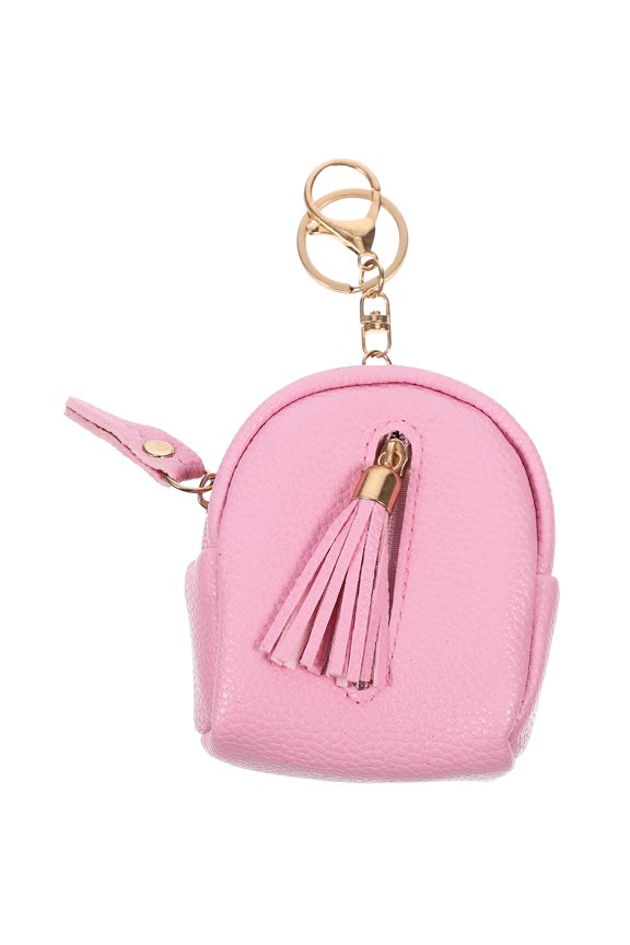 Women's Mini Backpack Keychain Purse Small Zip Bag Travel Accessory Charm Handbag for Everyday Use