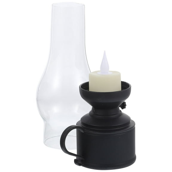 MLINS  Mini Lanterns for Centerpieces Convenient LED Candle Light Lamp Tea Lights Candles Black
