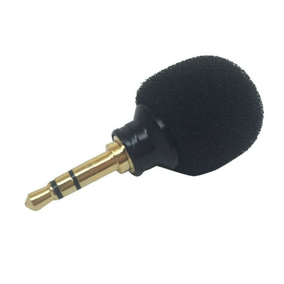 MLINS Mini Stereo Microphone Mic for Voice Recording Mobile Phone Laptop Internet Chatting ( Black )