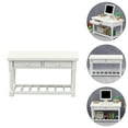 thumbnail image 1 of MLINS  Mini White Wooden Table Small Computer Desk Home Furniture Work Office, 1 of 8