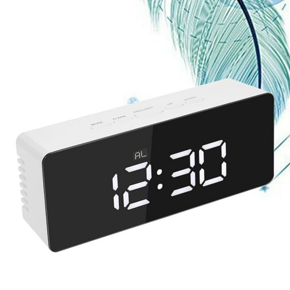 MLINS Mirror Clock Large LED Screen Alarm Premium Material