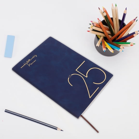 YUYUETIME Daily Task Planner Notebook Dark Blue 1Pack