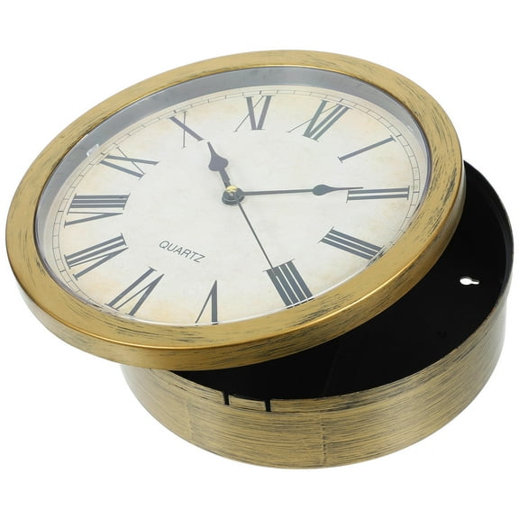 MLINS Mounted Storage Clock Durable Wall Clock Jewelry Storage