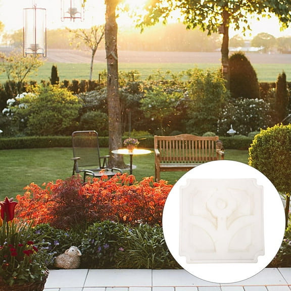Milisten Pavement Mold Reusable Concrete Tile Mold for Garden 1Pcs 13.56X13.56X2.36in