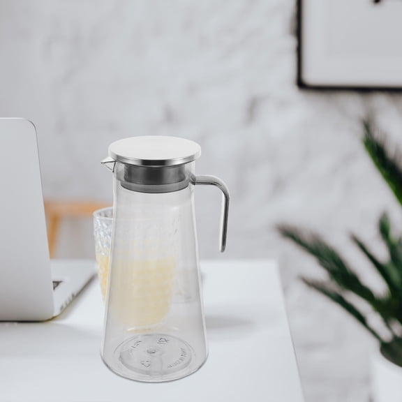 MLINS Multi-Use Acrylic Water Pitcher 1.5l Cold Drinks Container Dispenser For Restaurants And Home Lightweight Empty Carafe With Lid And Handle
