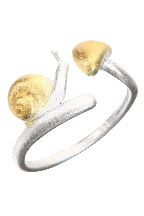 Mushroom And Snail Ring Open Finger Ring Adjustable Aesthetic Ring Statement Ring for Women