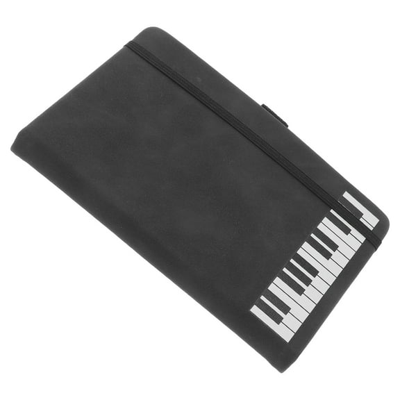 MLINS Music Journal Notebook with Piano Tabs Design PU Leather Cover Smooth Writing Paper for Notes Diary Sketching for Music Enthusiasts Students Office