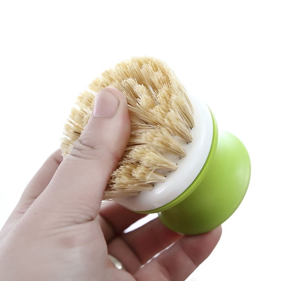MLINS Coconut Palm Pot Dish Washing Brush for Kitchen Restaurant (Random Color)
