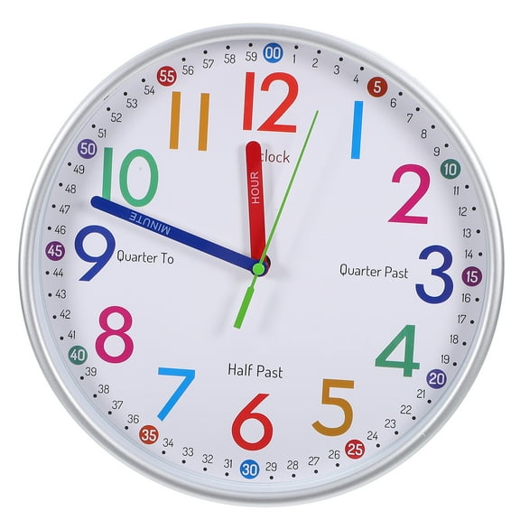 MLINS Non Ticking Wall Clock Windproof Tent Pole Solar System Toy Projector Light White