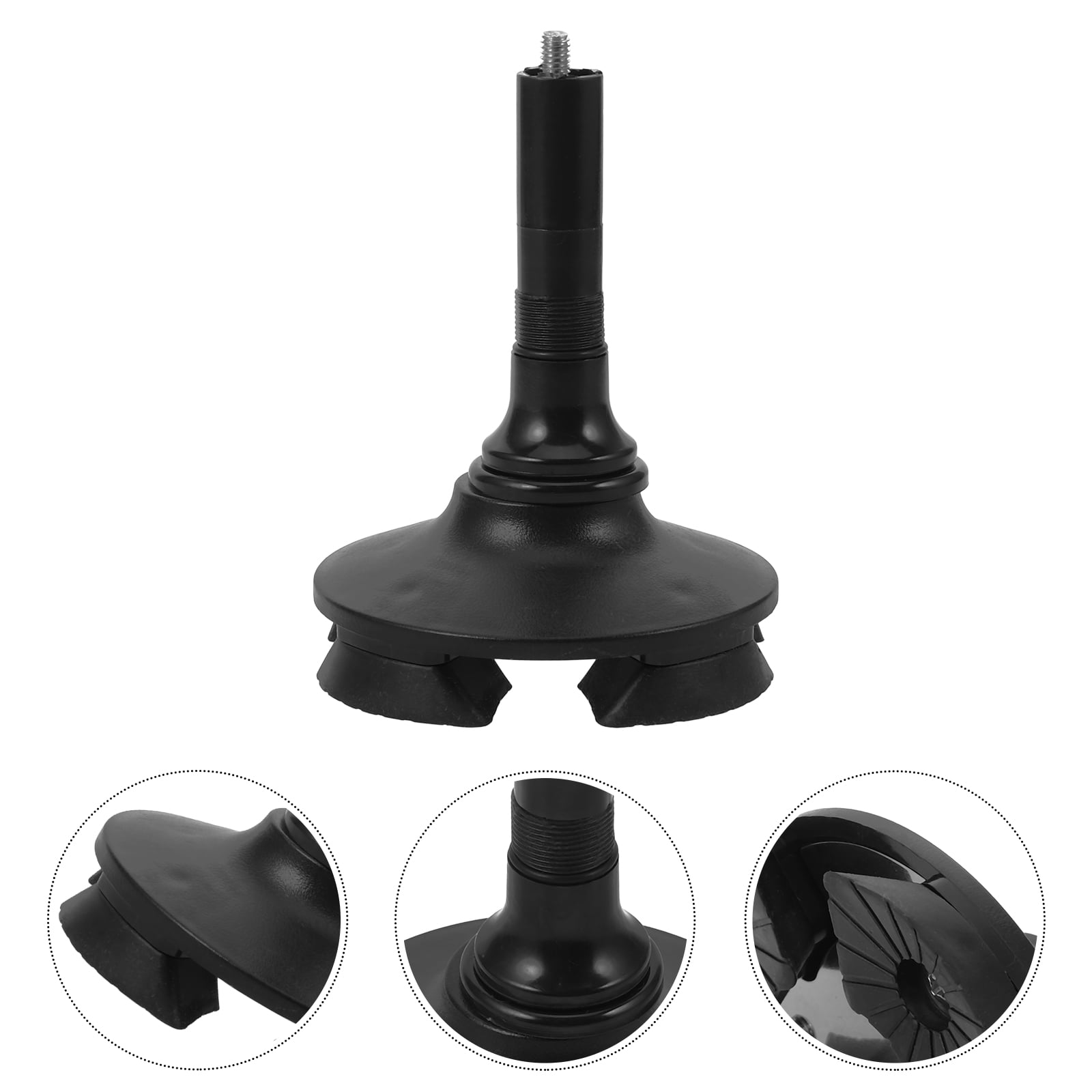 MLINS NonSlip Walking Cane Tips for Stability and Safety Black Plastic and Aluminum Alloy Fits Most Poles