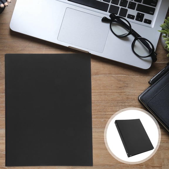 MLINS Notebook Binder Cover Kraft Paper Notebooks and Journals Bound Ring Office Work Black