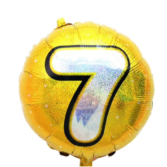 MLINS Number 7 Helium Foil Balloons Birthday Number Balloons 7 for Wedding Anniversary Decoration (Gold)