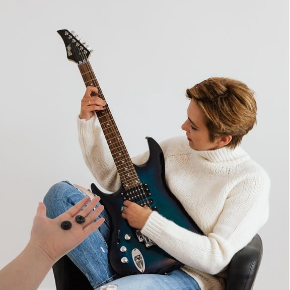 MLINS OUNONA 6PCS String Tree Guides for Electric Bass Guitar Replacement String Retainer Hardware