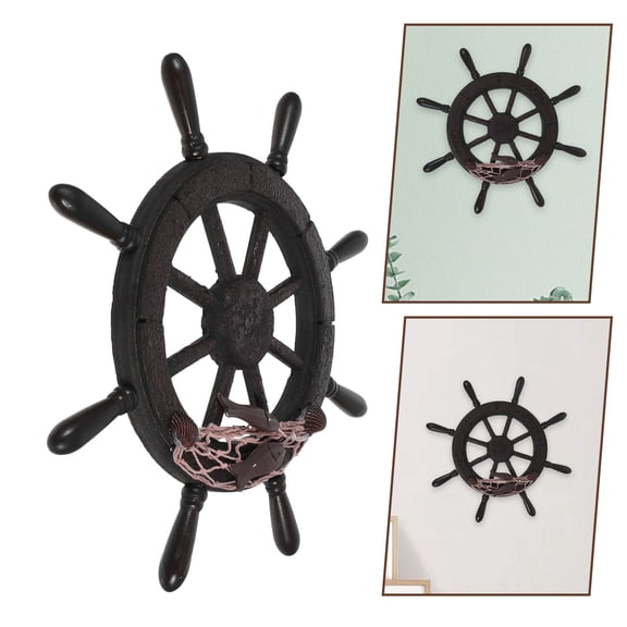 MLINS Ocean Decor Ships Steering Wheel Office 33.50X33.50X2.80CM