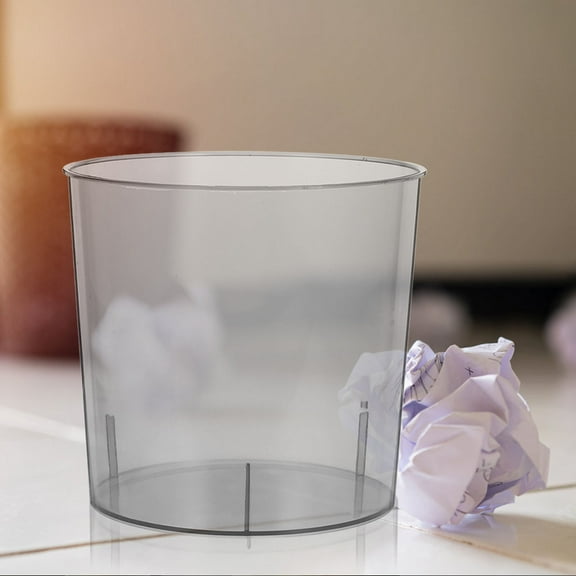 MLINS Office Waste Bucket Home Garbage Can Bathroom Trash White Lid Grey