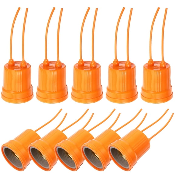 MLINS Orange Vintage Lamp Socket for DIY Light Fixtures and Restoring Old Lamps, Lightweight and Secure Design, 10pcs