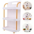 thumbnail image 1 of YUYUETIME 3 Layer White Plastic Makeup Desk Organizer for Skincare and Bathroom Items, 1 of 8