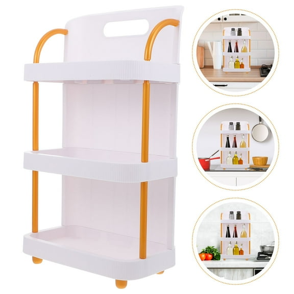 YUYUETIME 3 Layer White Plastic Makeup Desk Organizer for Skincare and Bathroom Items