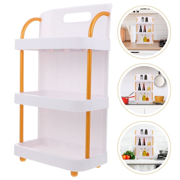 YUYUETIME 3 Layer White Plastic Makeup Desk Organizer for Skincare and Bathroom Items