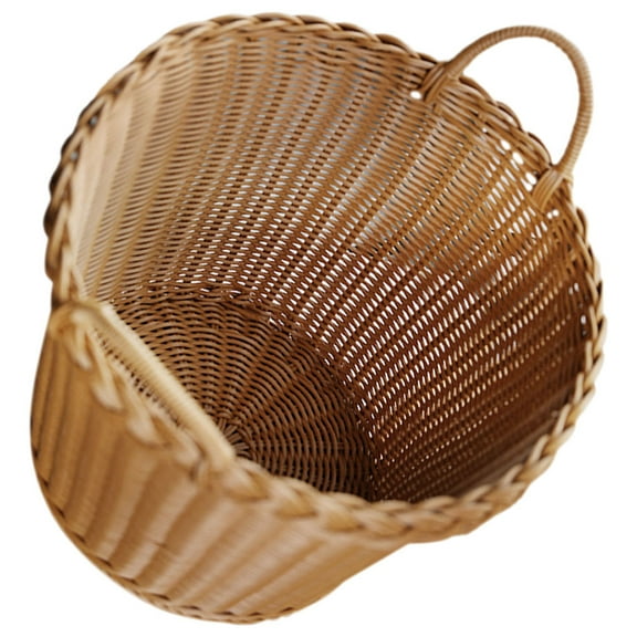 MLINS  Organizer Large Basket with Handles Imitation Rattan Laundry