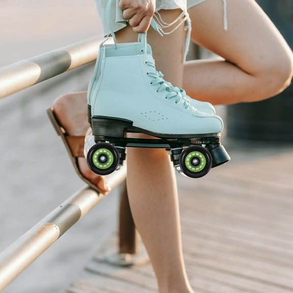 MLINS Outdoor Skate Replacement Wheels Roller Attachment for Shoes Black