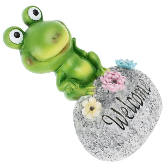 MLINS  Outdoor Solar Frog Garden Decorative Light Statues The Animal Micro Scene Green