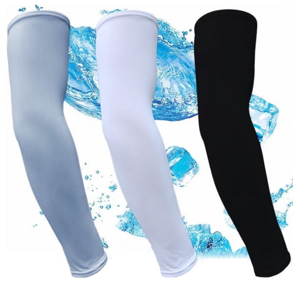 MLINS Outdoor Sports Sun-protection Anti-UV Breathable Cooling Unisex Arm Sleeve Oversleeves - Size L (Grey)