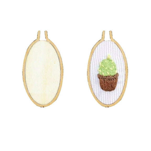 MLINS Oval Shape Hoop Mini Cross Stitch Frame Kit Embroidery Craft Kits