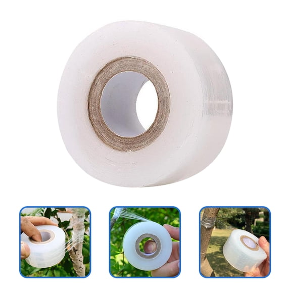 MLINS PVC Plant Grafting Tape White Waterproof and Stretchable for Grafting Use 4 Rolls