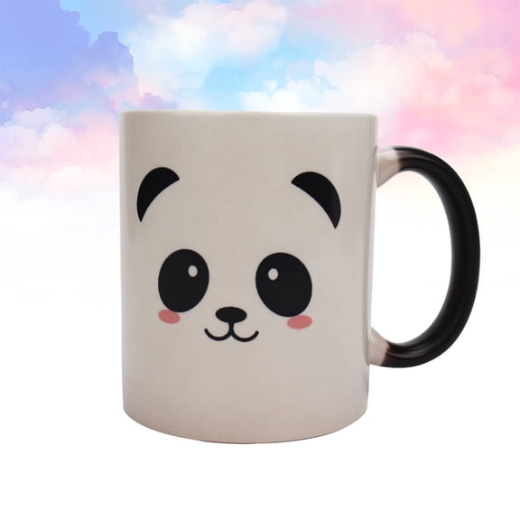 MLINS Panda Color Change Cup Creative Mug 12.5*8.2cm Black