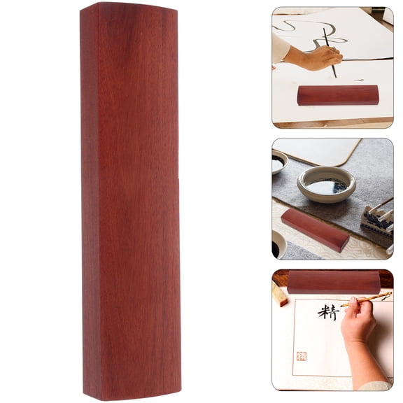 MLINS Heavy Wooden Paperweight for and Art, Desk Paper Holder, Writing Accessory for Office and Studio Use