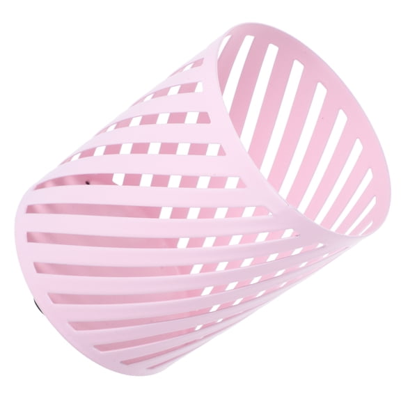 DINHEAROM Modern Metal Pen Holder Pink Round Cup Stylish Nordic Design for Office Supplies Storage