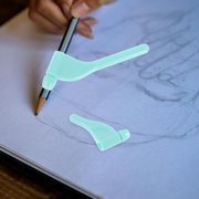 DINHEAROM Pencil Extender Holder Abs Sky-Blue For Artists Ergonomic Support 1 Pair