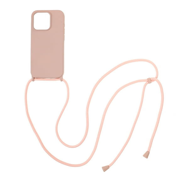 OHOIOLLA Protective Pink Silicone Phone Case with Lanyard Lightweight Mobile Cover