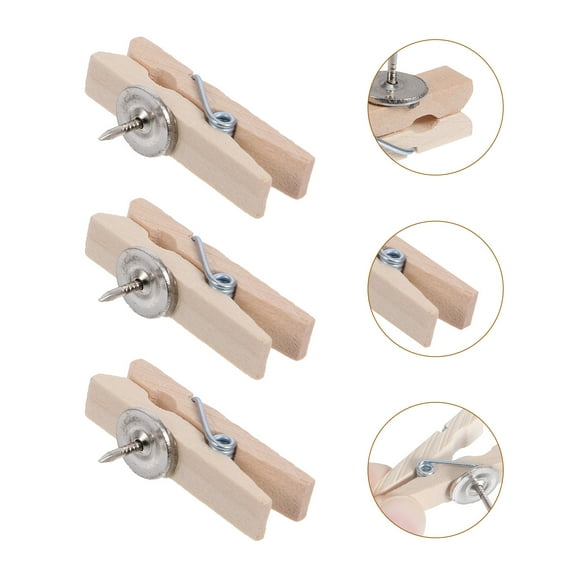 MLINS  Photo Clips Multipurpose Thumbtack Wooden Decorations Crafts