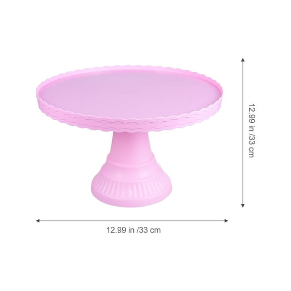 MLINS Pink Plastic Cake Display Stand for Wedding Party Decoration with Large Capacity and Reusable Design 7.5 Inches