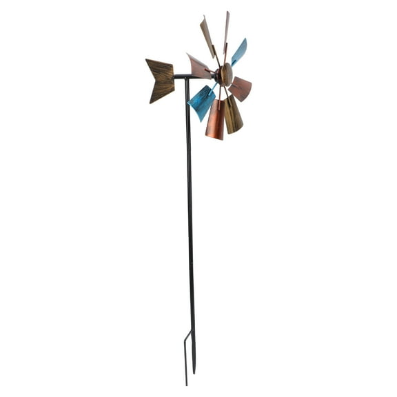 MLINS Pinwheel Decoration Outdoor Scene Windmill Adornment Solar Curb