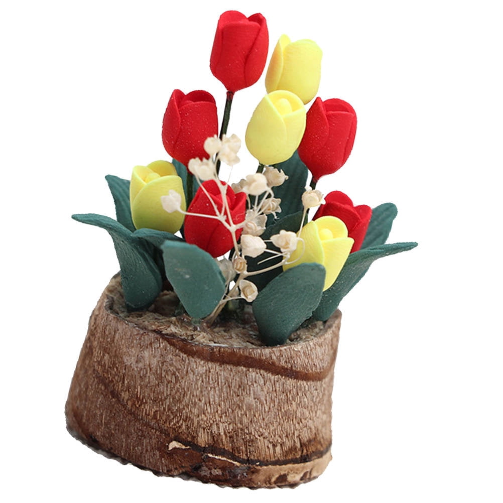 Lot De 8 Mini-plantes En Résine Pour Maison De Poupée – 2 à 5 Cm, Fleurs, Succulentes, Herbes, Décoration Jardin Miniature