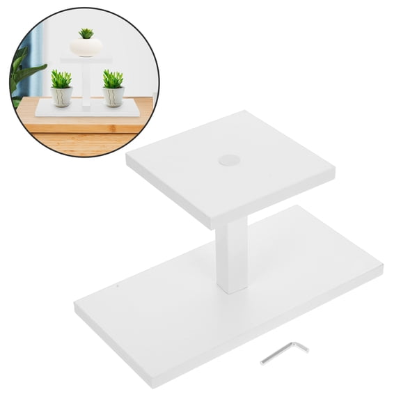 MLINS Plant Pot Stand Wooden Flower Pot Stand Desktop Modern Style Vase Bonsai Pot Showcase Stand Decorative Household Plant Display Stand