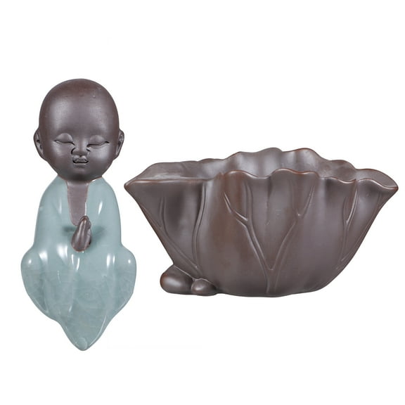 MLINS Planter Purple Clay Zen Flower Pot Hydroponics Plants Business Display