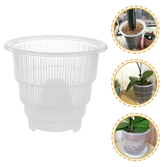 MLINS Plants Pot Hydroponic Planting Basket Garden Net Cup 12.4X12X12CM White